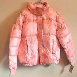 Levi's Pink tie dye Puffer Jacket size L